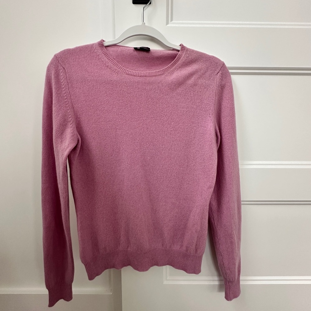 Italian Cashmere Pink Crew Neck Sweater